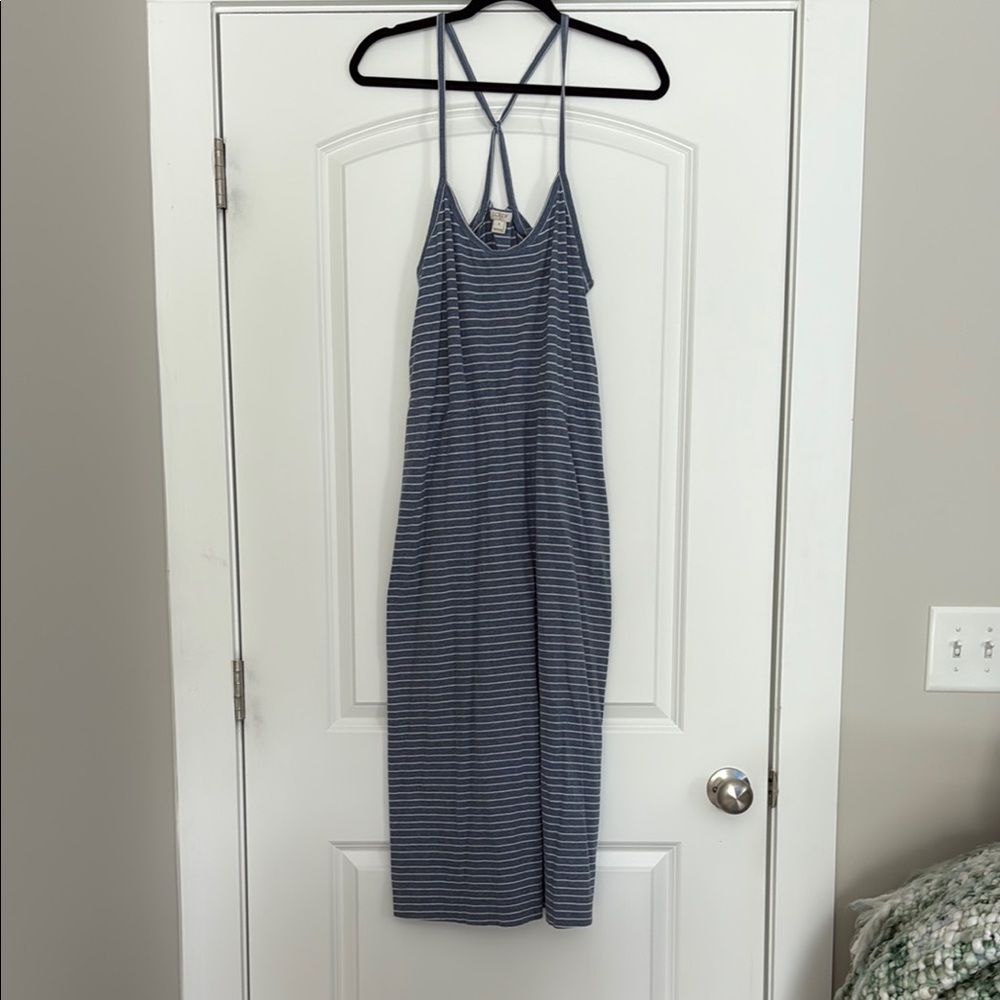 Striped Blue Maxi Dress